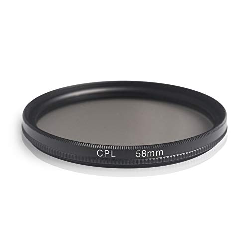 Ares Foto® CPL Zirkular-Polfilter Polarisationsfilter, optisches Glas & Aluminium. Für Canon Sony Nikon Fujifilm Pentax Tamron Sigma Leica Olympus Panasonic (58mm) von Ares Foto