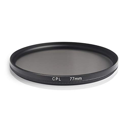 Ares Foto® CPL Zirkular-Polfilter Polarisationsfilter, optisches Glas & Aluminium. Für Canon Sony Nikon Fujifilm Pentax Tamron Sigma Leica Olympus Panasonic (77mm) von Ares Foto