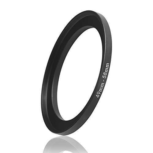 Ares Foto® Step Up Filteradapter Adapter Ring. CNC-gefrästes Aluminium. Kompatibel mit Objektiven Aller Hersteller: Canon Sony Nikon Fujifilm Olympus Pentax Leica Tamron Sigma (49mm – 58mm) von Ares Foto