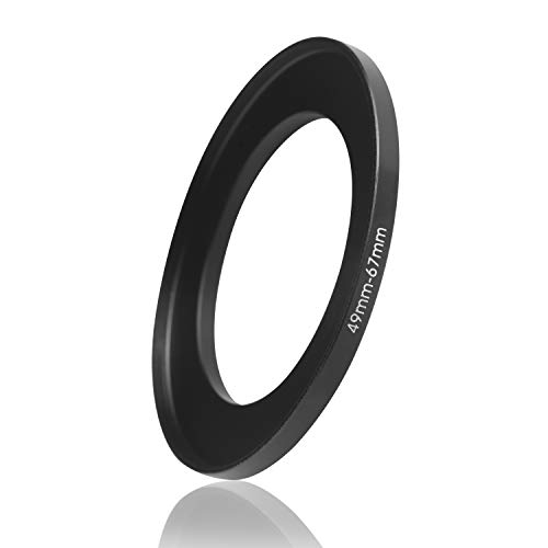 Ares Foto® Step Up Filteradapter Adapter Ring. CNC-gefrästes Aluminium. Kompatibel mit Objektiven Aller Hersteller: Canon Sony Nikon Fujifilm Olympus Pentax Leica Tamron Sigma (49mm – 67mm) von Ares Foto