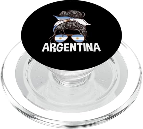 Argentinien Mädchen Unordentlicher Haarknoten Argentinische Frau PopSockets PopGrip für MagSafe Argentinien Mädchen Unordentlicher Haarknoten Argentinische Frau PopSockets PopGrip für MagSafe von Argentine Republic Design Argentina Flag