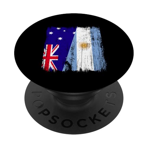 Australien, Argentinien, halbe Flagge, australische argentinische Wurzeln PopSockets Klebender PopGrip von Argentine Republic Design Argentina Flag