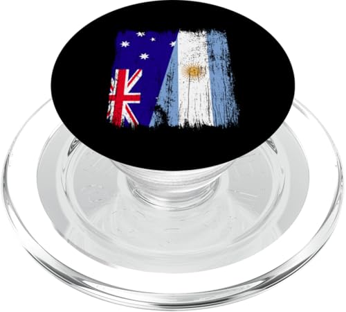 Australien, Argentinien, halbe Flagge, australische argentinische Wurzeln PopSockets PopGrip für MagSafe von Argentine Republic Design Argentina Flag