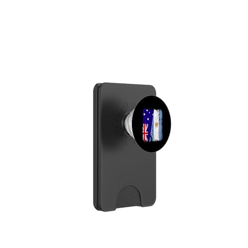 Australien, Argentinien, halbe Flagge, australische argentinische Wurzeln PopSockets PopWallet für MagSafe von Argentine Republic Design Argentina Flag