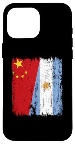China, Argentinien, halbe Flagge, chinesische argentinische Wurzeln Hülle für iPhone 16 Pro Max China, Argentinien, halbe Flagge, chinesische argentinische Wurzeln Hülle für iPhone 16 Pro Max von Argentine Republic Design Argentina Flag