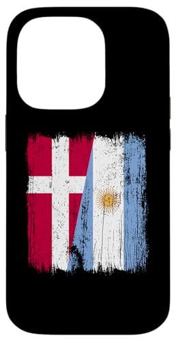 Dänemark Argentinien Halbflagge dänische argentinische Wurzeln Hülle für iPhone 14 Pro von Argentine Republic Design Argentina Flag