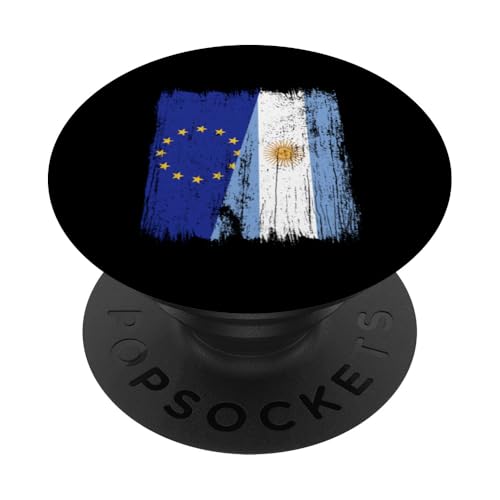 EU Argentinien Halbflagge Europäische Union Argentinische Wurzeln PopSockets Klebender PopGrip EU Argentinien Halbflagge Europäische Union Argentinische Wurzeln PopSockets Klebender PopGrip von Argentine Republic Design Argentina Flag
