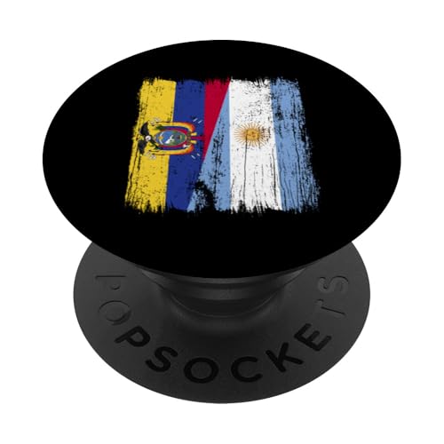 Ecuador Argentinien halbe Flagge Ecuadorianische argentinische Wurzeln PopSockets Klebender PopGrip Ecuador Argentinien halbe Flagge Ecuadorianische argentinische Wurzeln PopSockets Klebender PopGrip von Argentine Republic Design Argentina Flag
