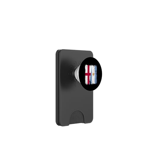 England, Argentinien, halbe Flagge, englische argentinische Wurzeln PopSockets PopWallet für MagSafe von Argentine Republic Design Argentina Flag