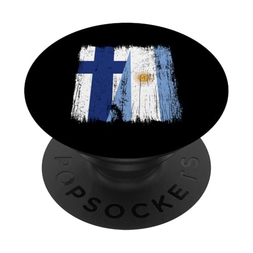 Finnland Argentinien halbe Flagge finnische argentinische Wurzeln PopSockets Klebender PopGrip Finnland Argentinien halbe Flagge finnische argentinische Wurzeln PopSockets Klebender PopGrip von Argentine Republic Design Argentina Flag