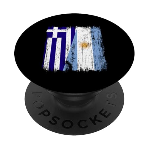 Griechenland Argentinien halbe Flagge griechische argentinische Wurzeln PopSockets Klebender PopGrip Griechenland Argentinien halbe Flagge griechische argentinische Wurzeln PopSockets Klebender PopGrip von Argentine Republic Design Argentina Flag