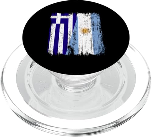 Griechenland Argentinien halbe Flagge griechische argentinische Wurzeln PopSockets PopGrip für MagSafe Griechenland Argentinien halbe Flagge griechische argentinische Wurzeln PopSockets PopGrip für MagSafe von Argentine Republic Design Argentina Flag