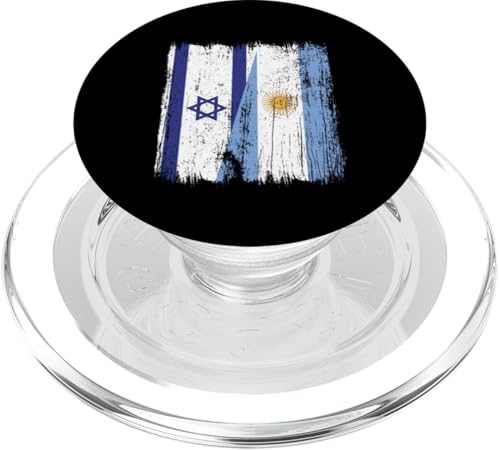 Israel Argentinien halbe Flagge israelische argentinische Wurzeln PopSockets PopGrip für MagSafe Israel Argentinien halbe Flagge israelische argentinische Wurzeln PopSockets PopGrip für MagSafe von Argentine Republic Design Argentina Flag