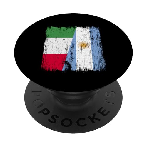 Italien Argentinien halbe Flagge italienische argentinische Wurzeln PopSockets Klebender PopGrip Italien Argentinien halbe Flagge italienische argentinische Wurzeln PopSockets Klebender PopGrip von Argentine Republic Design Argentina Flag
