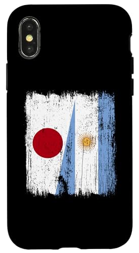 Japan Argentinien halbe Flagge Japanische argentinische Wurzeln Hülle für iPhone X/XS von Argentine Republic Design Argentina Flag