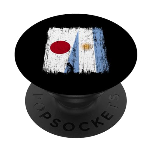 Japan Argentinien halbe Flagge Japanische argentinische Wurzeln PopSockets Klebender PopGrip Japan Argentinien halbe Flagge Japanische argentinische Wurzeln PopSockets Klebender PopGrip von Argentine Republic Design Argentina Flag