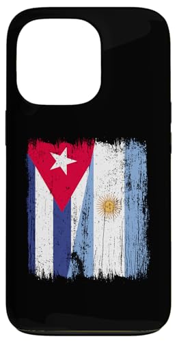 Kubanische Argentinien, halbe Flagge, kubanische argentinische Wurzeln Hülle für iPhone 13 Pro von Argentine Republic Design Argentina Flag