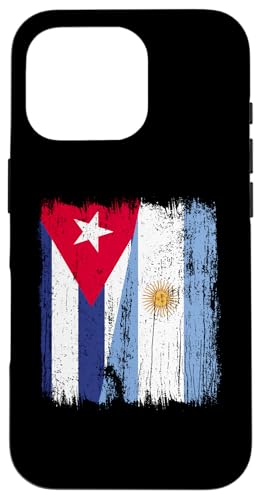 Kubanische Argentinien, halbe Flagge, kubanische argentinische Wurzeln Hülle für iPhone 16 Pro von Argentine Republic Design Argentina Flag