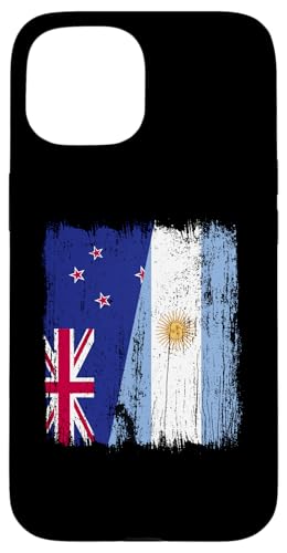 Neuseeland Argentinien Halbflagge Kiwi Argentinische Wurzeln Hülle für iPhone 15 von Argentine Republic Design Argentina Flag