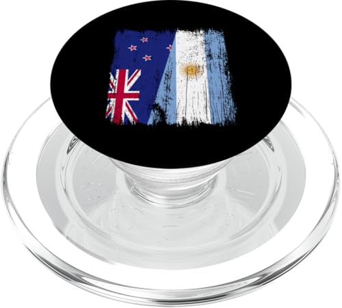 Neuseeland Argentinien Halbflagge Kiwi Argentinische Wurzeln PopSockets PopGrip für MagSafe Neuseeland Argentinien Halbflagge Kiwi Argentinische Wurzeln PopSockets PopGrip für MagSafe von Argentine Republic Design Argentina Flag