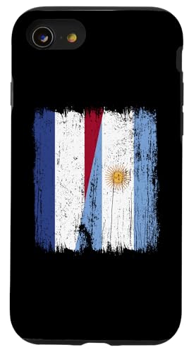 Niederlande Argentinien Halbflagge Niederländische argentinische Wurzeln Hülle für iPhone SE (2020) / 7 / 8 von Argentine Republic Design Argentina Flag