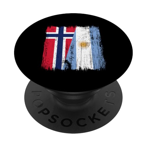 Norwegen Argentinien Halbflagge Norwegische argentinische Wurzeln PopSockets Klebender PopGrip Norwegen Argentinien Halbflagge Norwegische argentinische Wurzeln PopSockets Klebender PopGrip von Argentine Republic Design Argentina Flag