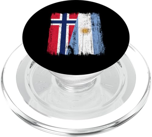 Norwegen Argentinien Halbflagge Norwegische argentinische Wurzeln PopSockets PopGrip für MagSafe Norwegen Argentinien Halbflagge Norwegische argentinische Wurzeln PopSockets PopGrip für MagSafe von Argentine Republic Design Argentina Flag