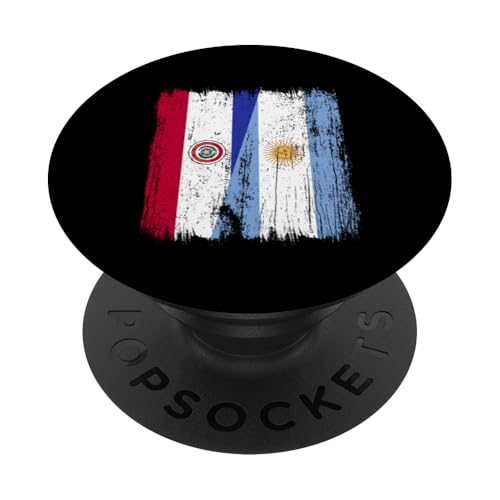 Paraguay Argentinien Halbflagge Paraguayische argentinische Wurzeln PopSockets Klebender PopGrip von Argentine Republic Design Argentina Flag
