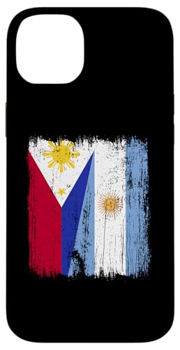 Philippinen Argentinien halbe Flagge philippinische argentinische Wurzeln Hülle für iPhone 14 Plus von Argentine Republic Design Argentina Flag