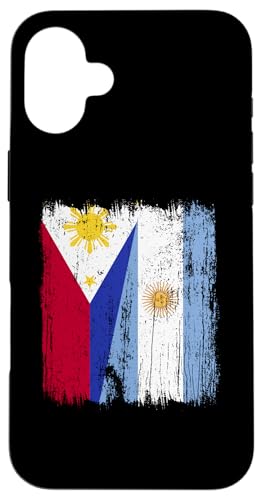 Philippinen Argentinien halbe Flagge philippinische argentinische Wurzeln Hülle für iPhone 16 Plus von Argentine Republic Design Argentina Flag