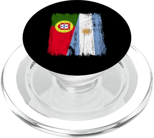 Portugal Argentinien halbe Flagge portugiesische argentinische Wurzeln PopSockets PopGrip für MagSafe Portugal Argentinien halbe Flagge portugiesische argentinische Wurzeln PopSockets PopGrip für MagSafe von Argentine Republic Design Argentina Flag