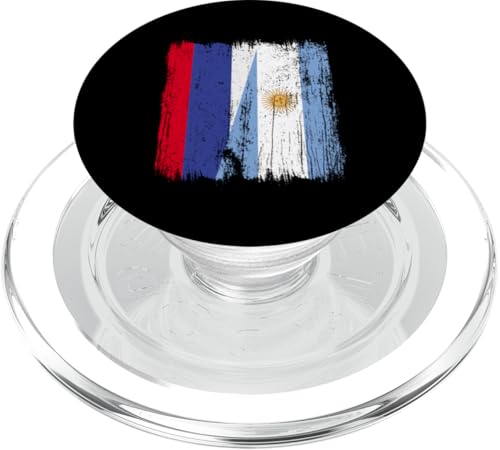 Russland Argentinien halbe Flagge russische argentinische Wurzeln PopSockets PopGrip für MagSafe Russland Argentinien halbe Flagge russische argentinische Wurzeln PopSockets PopGrip für MagSafe von Argentine Republic Design Argentina Flag