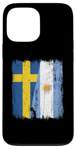 Schweden Argentinien halbe Flagge schwedische argentinische Wurzeln Hülle für iPhone 13 Pro Max von Argentine Republic Design Argentina Flag