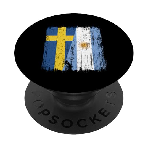 Schweden Argentinien halbe Flagge schwedische argentinische Wurzeln PopSockets Klebender PopGrip Schweden Argentinien halbe Flagge schwedische argentinische Wurzeln PopSockets Klebender PopGrip von Argentine Republic Design Argentina Flag