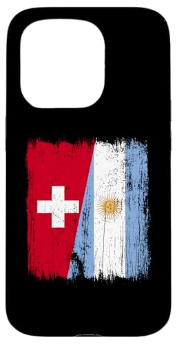 Schweiz Argentinien Halbflagge Schweiz Argentinische Wurzeln Hülle für iPhone 15 Pro Schweiz Argentinien Halbflagge Schweiz Argentinische Wurzeln Hülle für iPhone 15 Pro von Argentine Republic Design Argentina Flag