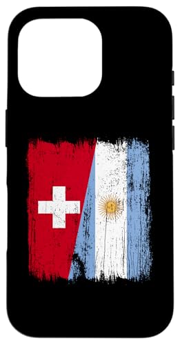 Schweiz Argentinien Halbflagge Schweiz Argentinische Wurzeln Hülle für iPhone 16 Pro Schweiz Argentinien Halbflagge Schweiz Argentinische Wurzeln Hülle für iPhone 16 Pro von Argentine Republic Design Argentina Flag