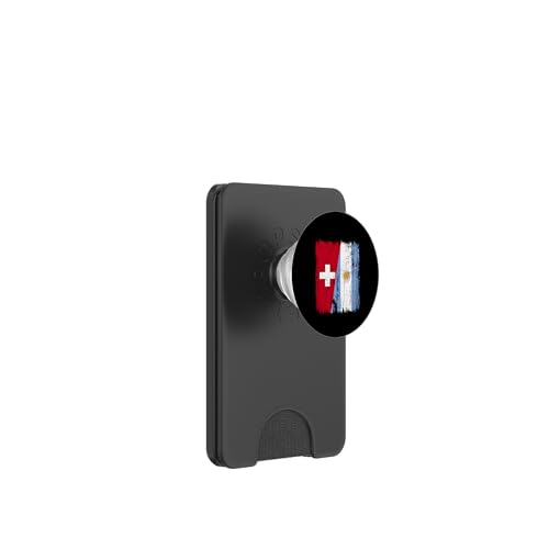 Schweiz Argentinien Halbflagge Schweiz Argentinische Wurzeln PopSockets PopWallet für MagSafe Schweiz Argentinien Halbflagge Schweiz Argentinische Wurzeln PopSockets PopWallet für MagSafe von Argentine Republic Design Argentina Flag