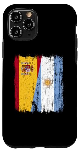 Spanien, Argentinien, halbe Flagge, spanische argentinische Wurzeln Hülle für iPhone 11 Pro von Argentine Republic Design Argentina Flag