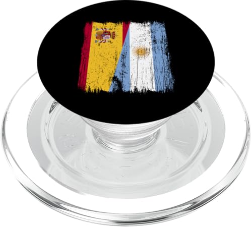 Spanien, Argentinien, halbe Flagge, spanische argentinische Wurzeln PopSockets PopGrip für MagSafe von Argentine Republic Design Argentina Flag