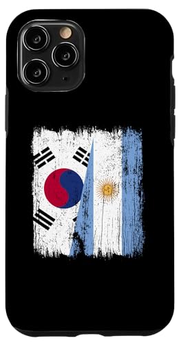 Südkorea Argentinien halbe Flagge koreanische argentinische Wurzeln Hülle für iPhone 11 Pro von Argentine Republic Design Argentina Flag