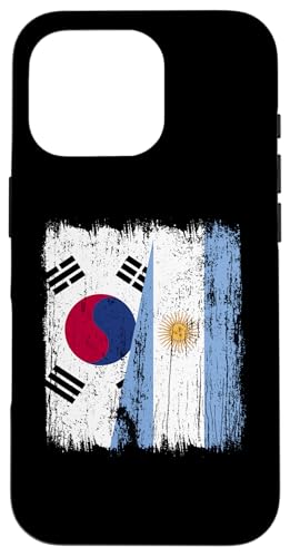 Südkorea Argentinien halbe Flagge koreanische argentinische Wurzeln Hülle für iPhone 16 Pro Südkorea Argentinien halbe Flagge koreanische argentinische Wurzeln Hülle für iPhone 16 Pro von Argentine Republic Design Argentina Flag