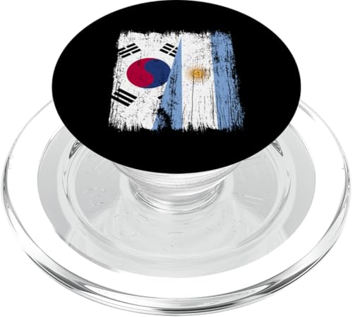 Südkorea Argentinien halbe Flagge koreanische argentinische Wurzeln PopSockets PopGrip für MagSafe Südkorea Argentinien halbe Flagge koreanische argentinische Wurzeln PopSockets PopGrip für MagSafe von Argentine Republic Design Argentina Flag