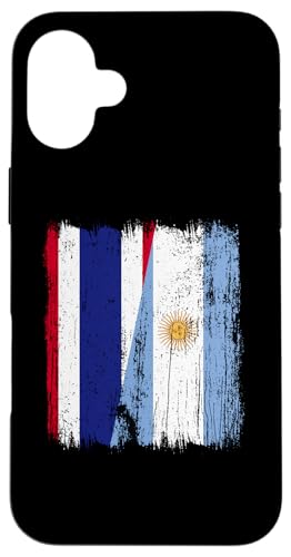 Thailand, Argentinien, halbe Flagge, Thailand, argentinische Wurzeln Hülle für iPhone 16 Plus von Argentine Republic Design Argentina Flag