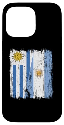 Uruguay Argentinien halbe Flagge Uruguayische argentinische Wurzeln Hülle für iPhone 14 Pro Max von Argentine Republic Design Argentina Flag
