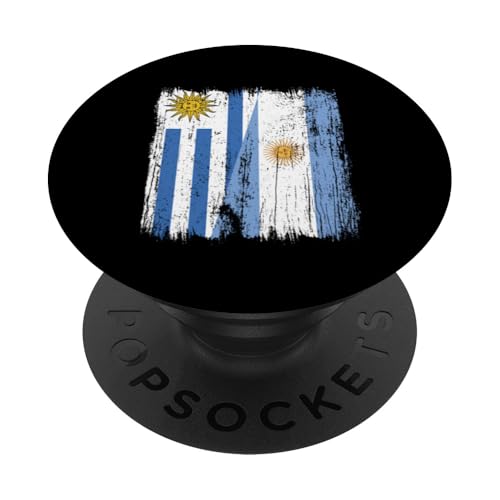 Uruguay Argentinien halbe Flagge Uruguayische argentinische Wurzeln PopSockets Klebender PopGrip Uruguay Argentinien halbe Flagge Uruguayische argentinische Wurzeln PopSockets Klebender PopGrip von Argentine Republic Design Argentina Flag