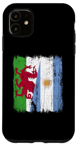 Wales Argentinien, halbe Flagge, walisische argentinische Wurzeln Hülle für iPhone 11 von Argentine Republic Design Argentina Flag