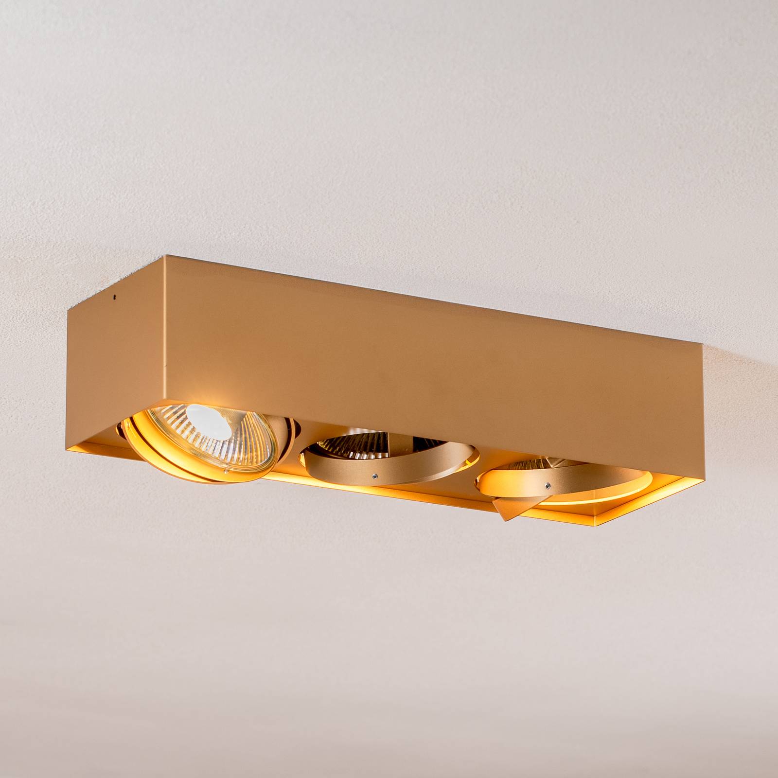 Deckenstrahler Riesta, gold, dreiflammig Deckenstrahler Riesta, gold, dreiflammig von Argon