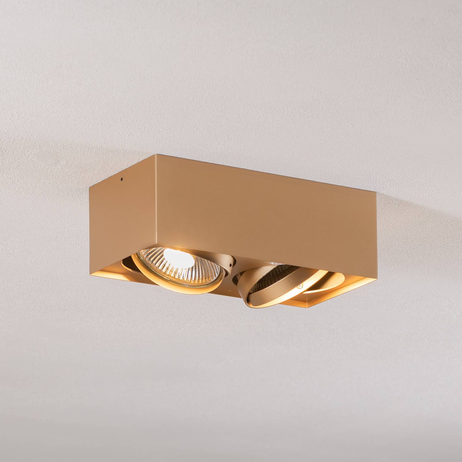 Deckenstrahler Riesta, gold, zweiflammig Deckenstrahler Riesta, gold, zweiflammig von Argon
