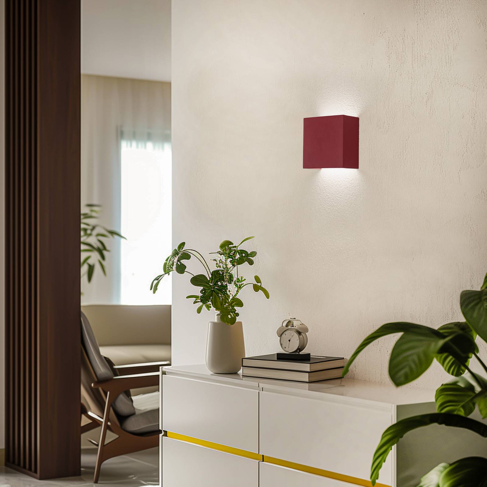 LED-Wandleuchte Gianto up/down, rot LED-Wandleuchte Gianto up/down, rot von Argon