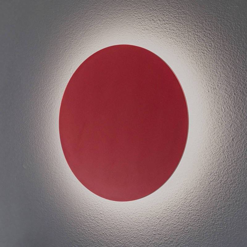 LED-Wandleuchte Orios Plus, rot, Ø 30 cm, Stahl von Argon